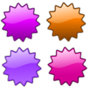 download Stars 5 clipart image with 270 hue color