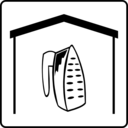 download Hotel Icon Has Iron In Room clipart image with 180 hue color