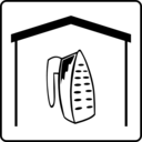download Hotel Icon Has Iron In Room clipart image with 0 hue color