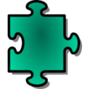 download Green Jigsaw Piece 05 clipart image with 45 hue color