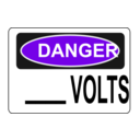 download Danger Blank Volts Alt 1 clipart image with 270 hue color