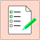 download Checklist Icon clipart image with 135 hue color