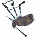 download Great Highlands Bagpipes clipart image with 180 hue color