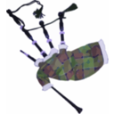 download Great Highlands Bagpipes clipart image with 225 hue color