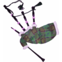 download Great Highlands Bagpipes clipart image with 270 hue color