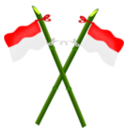 download Bamboo And Indonesian Flag 2 clipart image with 0 hue color