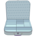 download Suitcase With Compartment clipart image with 270 hue color