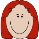 download Lady Face Cartoon clipart image with 0 hue color
