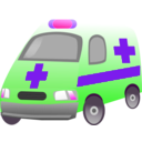 download Ambulance clipart image with 270 hue color