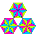 download Thirds Of Triangles clipart image with 315 hue color