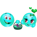 download Lover Eastern Smiley Emoticon clipart image with 135 hue color