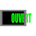 download Pancarte Ouvert clipart image with 0 hue color