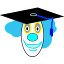 download Clown School Graduate clipart image with 180 hue color