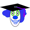 download Clown School Graduate clipart image with 225 hue color
