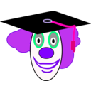 download Clown School Graduate clipart image with 270 hue color