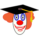 download Clown School Graduate clipart image with 0 hue color
