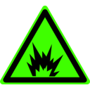 download Hazard Warning Sign Explosion clipart image with 45 hue color