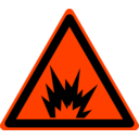 download Hazard Warning Sign Explosion clipart image with 315 hue color