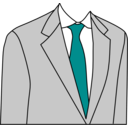 download Light Grey Suit clipart image with 180 hue color