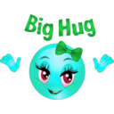 download Big Hug Smiley Emoticon clipart image with 135 hue color