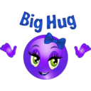 download Big Hug Smiley Emoticon clipart image with 225 hue color