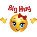 download Big Hug Smiley Emoticon clipart image with 0 hue color