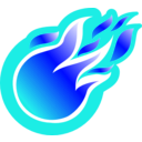 download Fire Ball Icon clipart image with 180 hue color