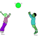 download Playing Ball clipart image with 90 hue color