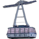 download Aerial Tramway clipart image with 180 hue color