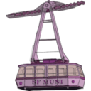 download Aerial Tramway clipart image with 270 hue color