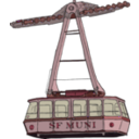 download Aerial Tramway clipart image with 315 hue color