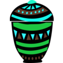 download African Jar Icon clipart image with 135 hue color