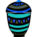 download African Jar Icon clipart image with 180 hue color