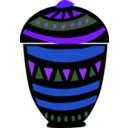 download African Jar Icon clipart image with 225 hue color