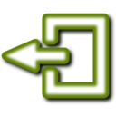 download Exit Icon clipart image with 315 hue color