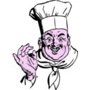 download Happy Chef clipart image with 270 hue color