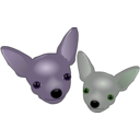 download Two Chihuahuas clipart image with 270 hue color