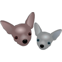 download Two Chihuahuas clipart image with 0 hue color