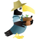 download Toucan In The Garden clipart image with 0 hue color