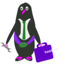 download President Of Penguins clipart image with 270 hue color