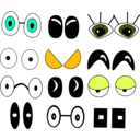 download Eyes clipart image with 45 hue color