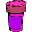 download A Bottle For Pills clipart image with 270 hue color