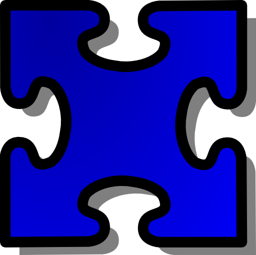 Blue Jigsaw Piece 03