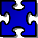 download Blue Jigsaw Piece 03 clipart image with 0 hue color