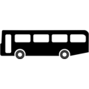download Bus Symbol Black clipart image with 180 hue color