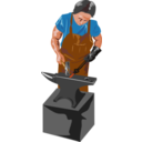 download Blacksmith And Tools clipart image with 0 hue color