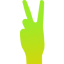 download V Sign clipart image with 45 hue color