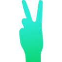download V Sign clipart image with 135 hue color