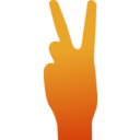 download V Sign clipart image with 0 hue color