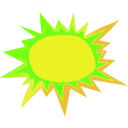 download Hot Sun Icon clipart image with 45 hue color